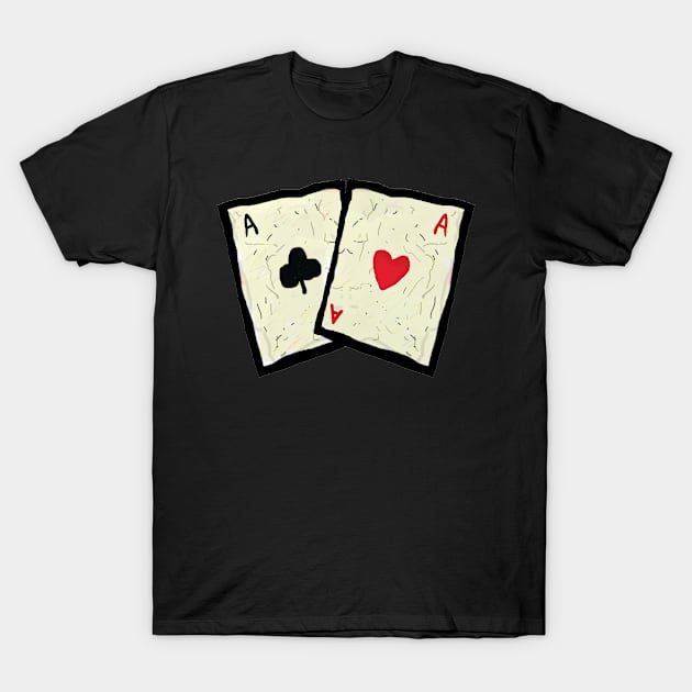 A Pair of Aces T-Shirt by Mark Ewbie